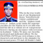 Lt.N.Parthiban's Sacrifice