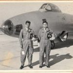 Wg Cdr Gautam in his younger days with his aircraft