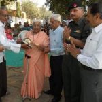 Parents of Capt AR Chandorkar being felicitated in 1990