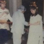 His wife receiving Shaurya Chakra award