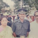 Maj Jojy Joseph with his parents at passing at out of IMA Dehradun as Lieutenant