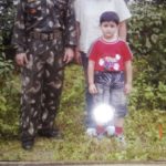Major Bhupender Mehra with his wife and son