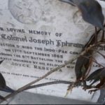 Lt Col JE Jhirad’s grave at the Jewish cemetery in Delhi