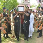 Soldiers paying their last respects to Sub Baldev Kumar