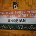 A college in J&K named after Ptr Imtiaz Ahmad Thoker