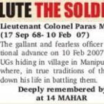 Saluting the soldier--Lt Col Paras Mehra