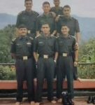 Col Viplav Tripathi as a young officer with his comrades