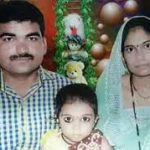 Nb Sub Gurudayal Sahu with his wife and daughter