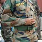 Lt Navdeep Singh AC standing proud in his army uniform