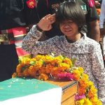 The daughter's last salute to Col Santosh Mahadik