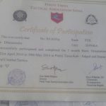 Paratrooper Dharmendra Kumar's Training Certificate