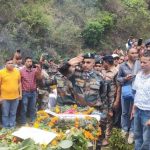 Last respects being paid to L/ Nk Ruchin Singh Rawat