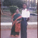 Major M Saravanan VrC with his mother