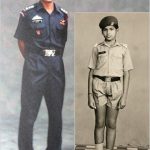 Capt R Harshan Harshan post parajumping course and harshan in class 6