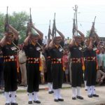 Last salute by Army personnel to Hav Madan Lal Sharma