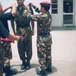 Major Udai during Pipping ceremony