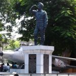 Statue of Nirmal Jit Singh Sekhon and his aircraft,