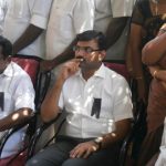 Tamilnadu Minister for Cooperation Sellur K Raju and the outgoing collector of Madurai Anshul Mishra at Flt Lt K Praveens funeral.